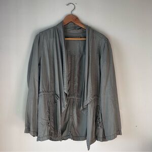 Max Jeans Draped Army Green Utility Field Jacket